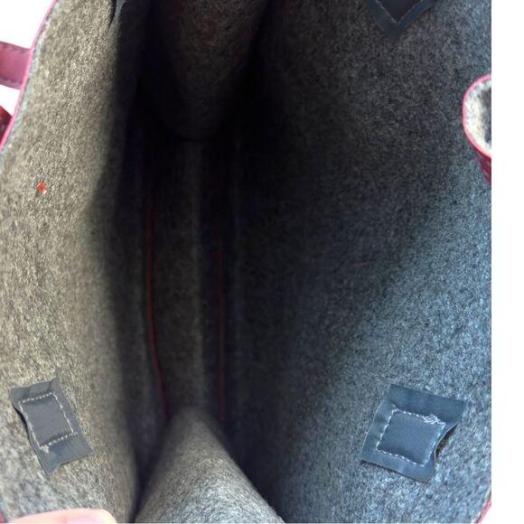 NWOT Alan Stuart Burgundy Mississippi State Tote with Embroidered Emblem - Picture 7 of 10